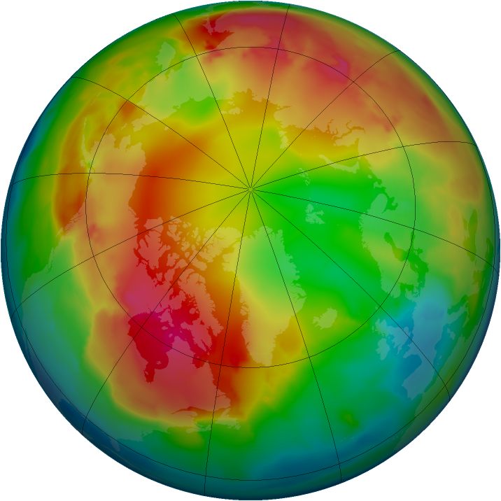 Arctic ozone map for 21 January 2012